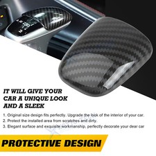 Gear Shift Knob Cover Trim For Dodge Challenger Charger 2015 Carbon Fiber Black