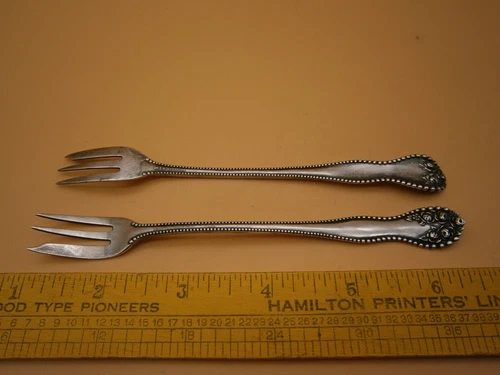 Gorham Sterling Golden Lancaster Pie / Cocktail Forks lot of 2