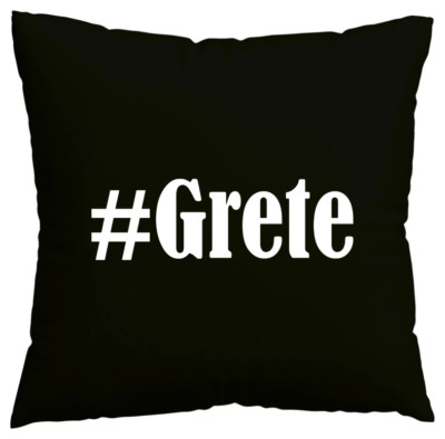 Kissenbezug #Grete I love Grete Schwarz 103198