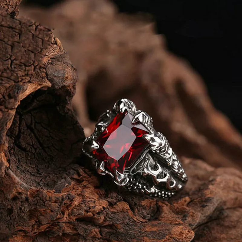 ATDMEI Dragon Claw Biker Ring for Men Women Stainless Steel Hip Hop Size 8  Jewelry|Amazon.com