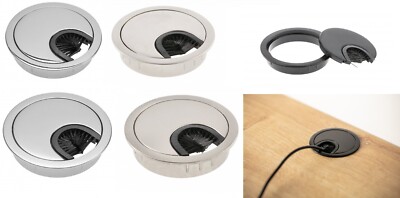 Computer Metalltülle für Schreibtisch Tisch Kabel ordentlich, Steckdose Kabelabdeckung 60mm 80mm