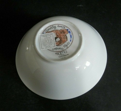 Sigma Dennis Kyte "Bearly Awake" Porcelain Cereal Bowl New - Picture 6 of 12