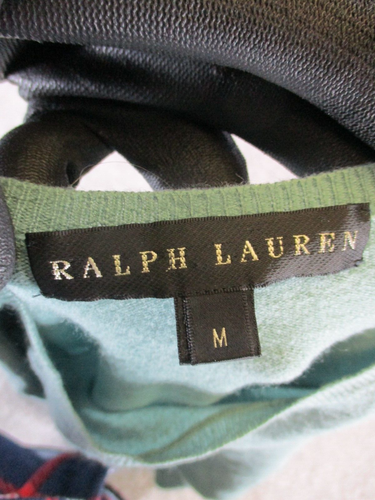Ralph Lauren Black Label Sweater Womens Medium Green Cashmere Knit * - Picture 3 of 9