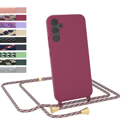 EAZY CASE für Samsung Galaxy A34 Handyhülle mit Handykette zum Umhängen Silikon