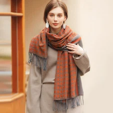 Scarfs for Women Cashmere Feel Tassels Shawl Wrap Winter Soft Warm Scarf