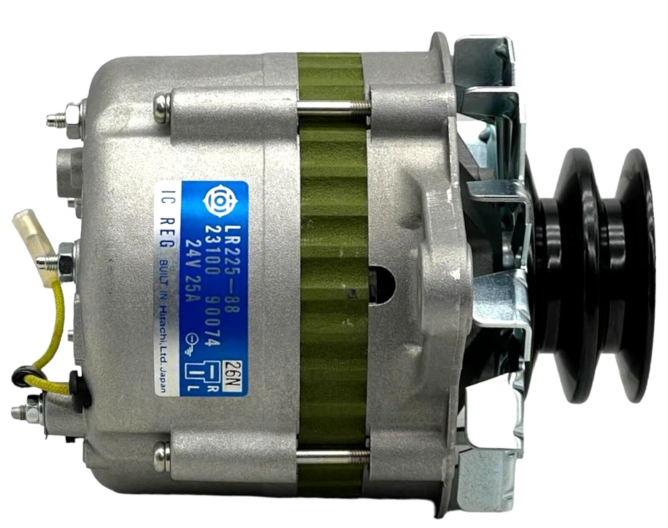 Alternator Fits Hitachi LR225-88, Nissan 23100-90074 24V, 25A, CW - Image 3 of 4