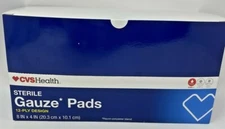 CVS Health Sterile Gauze Pads New 25 Rayon-polyester PADS 8 in x 4 in 12 layers