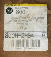 New ALLEN-BRADLEY 800H HEAVY DUTY PUSHBUTTON STATION 800H-2HG4 SER P Jog Stop