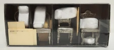 Set of 4 Universal Pewter Dollhouse Miniatures Chairs 2" Made in Thailand 1996
