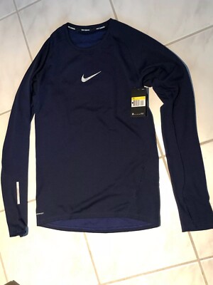 Nike Mens Aeroreact Größe seize S Small dunkelblau Dri-Fit Shirt neu original