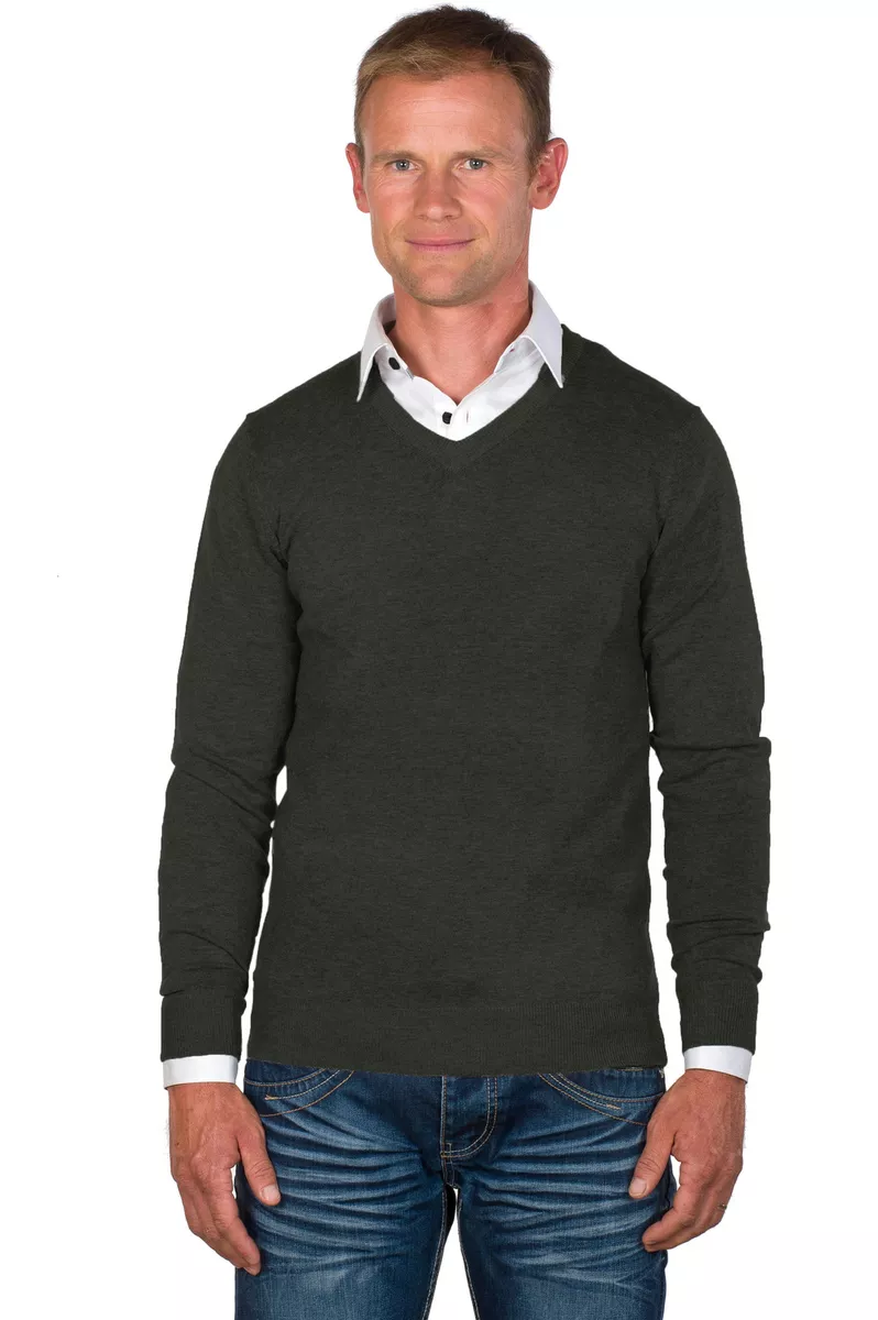 Ugholin Herren Dunkelgrau Pullover 2 in 1 mit wei Hemd Einsatz eBay