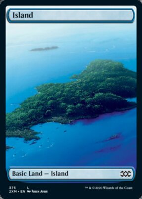 MTG ISLAND 375 EXC - ISOLA - 2XM FULL ART - MAGIC