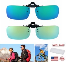 Polarized Clip on Flip up Anti-Glare Sunglasses Driving Glasses UV Protection
