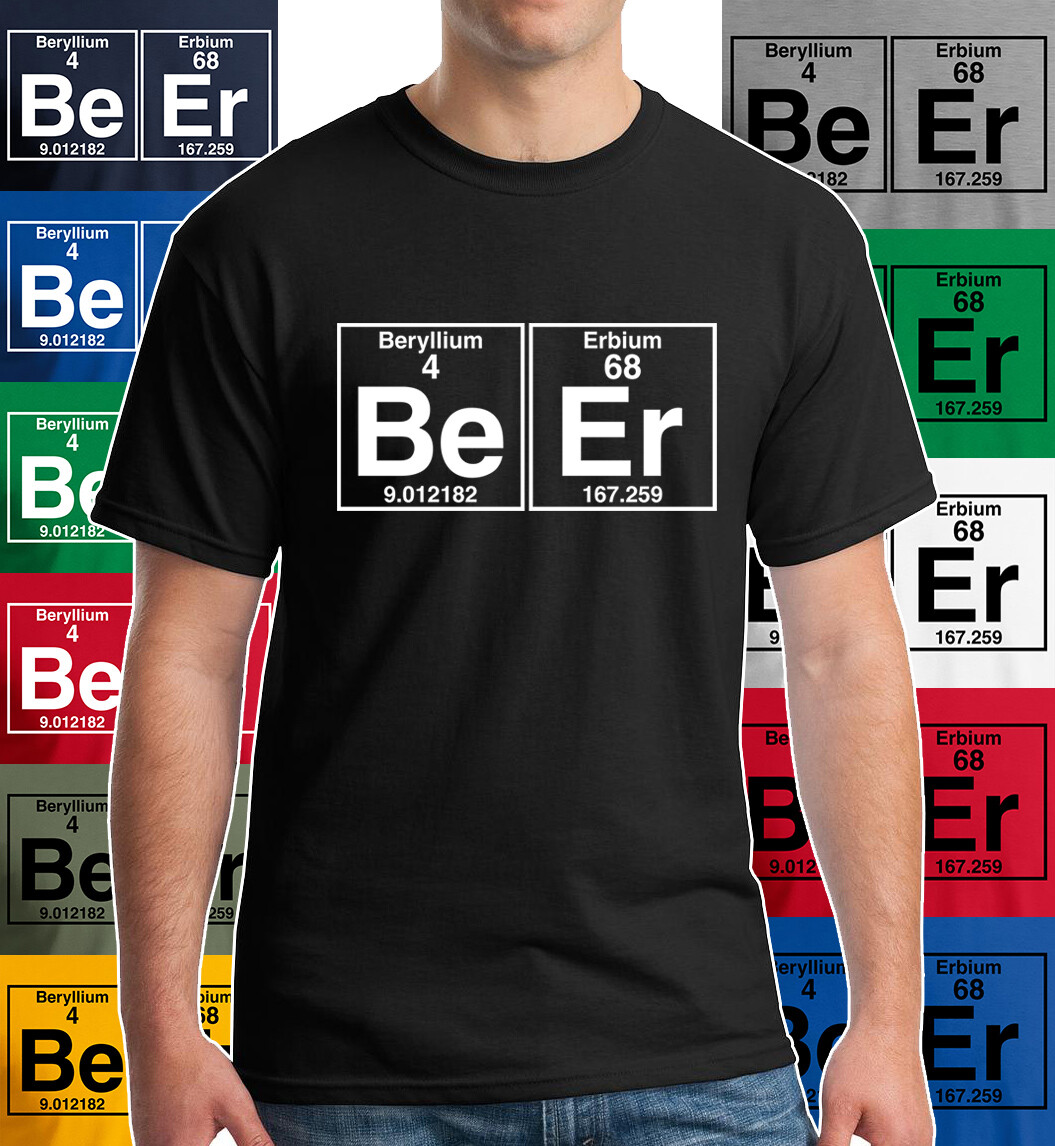 Periodic Table Beer Drinker Nerdy Graphic T-Shirt Periodic Table Beer Drinker Nerdy Graphic T-Shirt