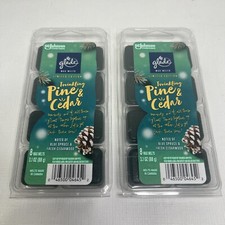 2 Packs Glade Twinkling Pine Cedar 8 Wax Melts Holiday Winter Limited Green