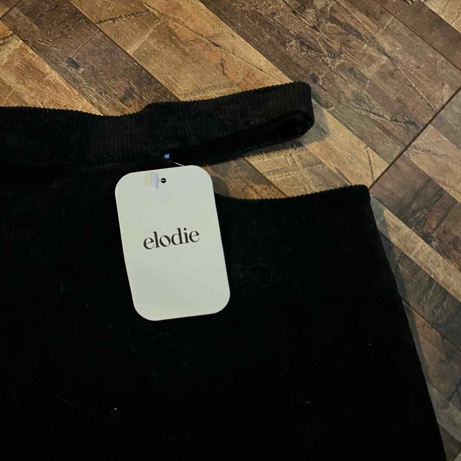 Elodie Black Corduroy Mini Skirt Womens Size M Cotton Blend New with Tags