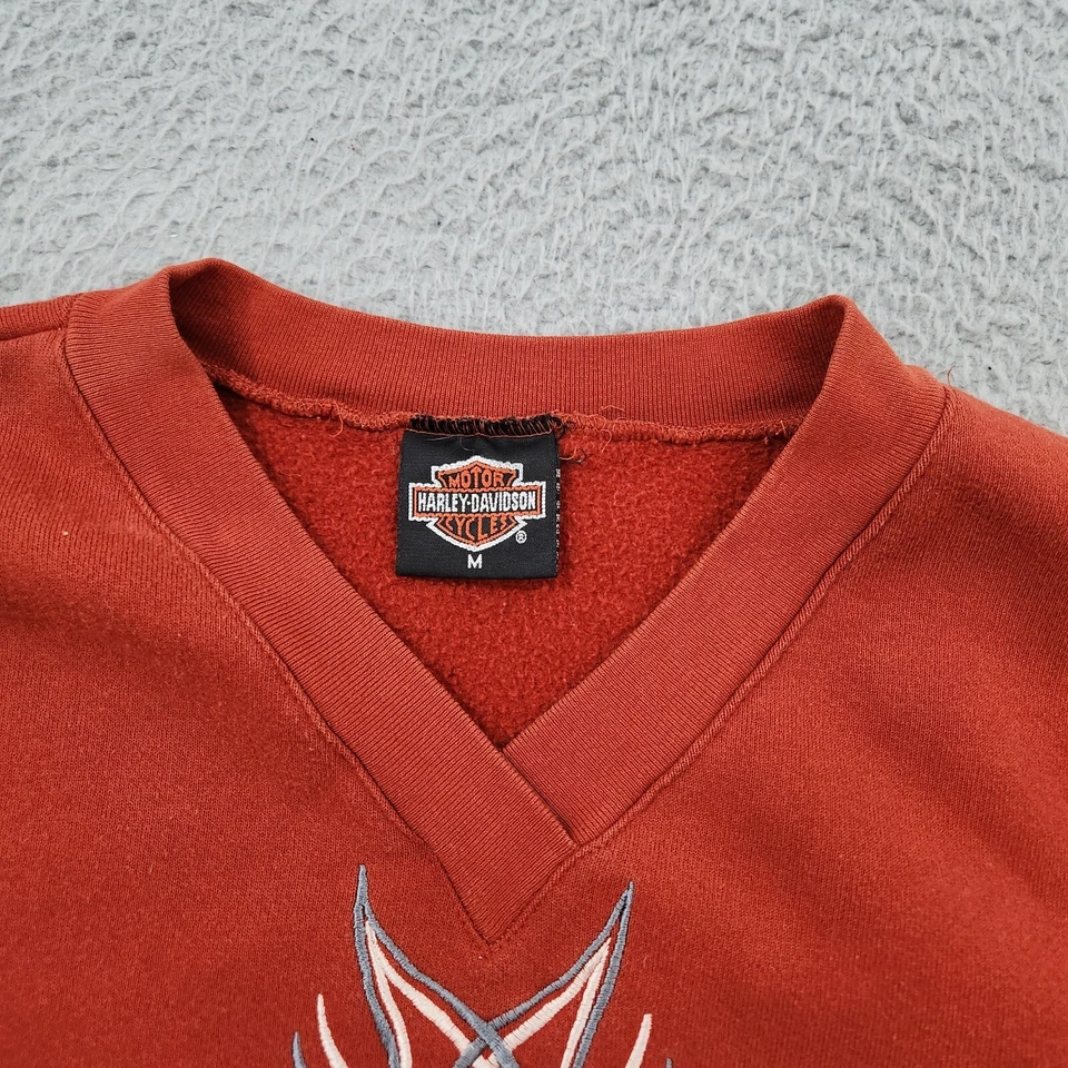 Suéter Harley Davidson Para Hombre Mediano Polar Bordado Motociclista Sudadera *Leer* Foto 4 de 4