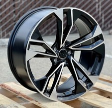 One Rim 19x8.5 32 Rs6 Style 5x112 Black Machined Fits Audi Q3 Q5 Q7 Q8 S4 S5 S6