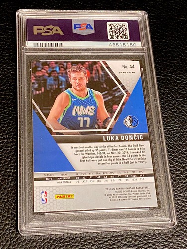 2019-20 Panini Mosaic Luka Doncic Reactive Orange Prizm #44 PSA 10 Gem Mint - Picture 2 of 2