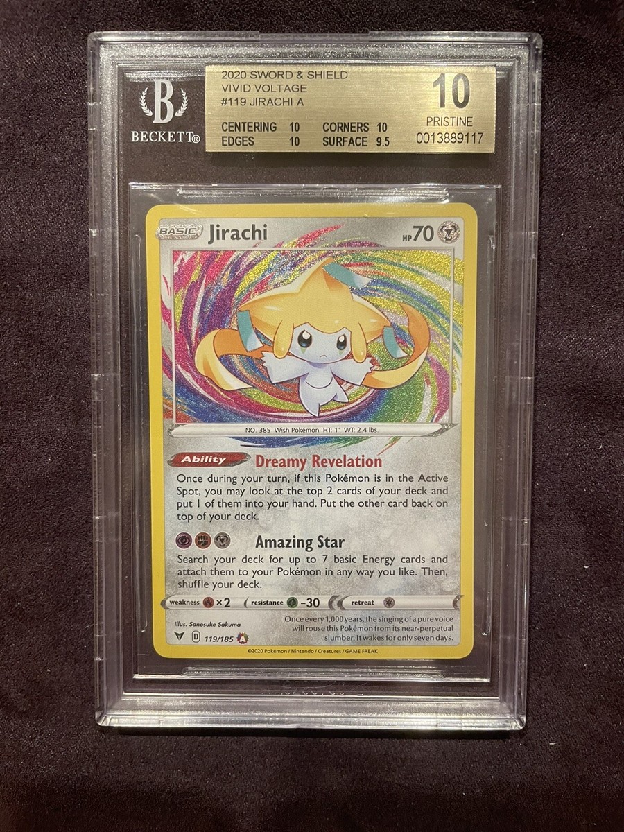 2020 Pokemon Vivid Voltage Set Jirachi 119/185 Amazing Rare - BGS