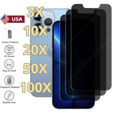Privacy Anti-Spy Tempered GLASS Screen Protector iPhone 14 13 12 11 Pro Max Lot