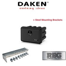 DAKEN Toolbox JUST 500 x 350 x 400 with 4x BRACKETS Truck Storage Box Tool Box