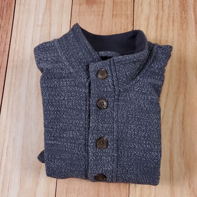 Marine Layer Sweater Mens Small Textured Henley Pullover Sweatshirt Long Sleeve
