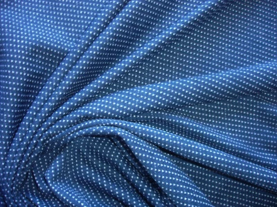 PRETTY WOMAN 1Lfm Singlejersey 3,10€/m² dunkelblau, weiße Punkte Baumwolle C7.1