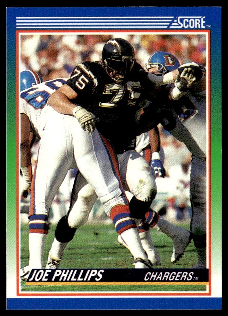 1990 Score Joe Phillips Rookie San Diego Chargers #36