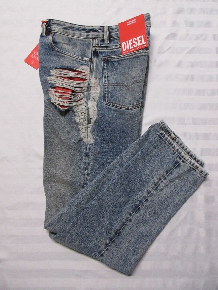 DIESEL Men's 1955 High Waist Straight Leg Denim Jean Pant DIESEL Men's 1955 High Waist Straight Leg Denim Jean Pant