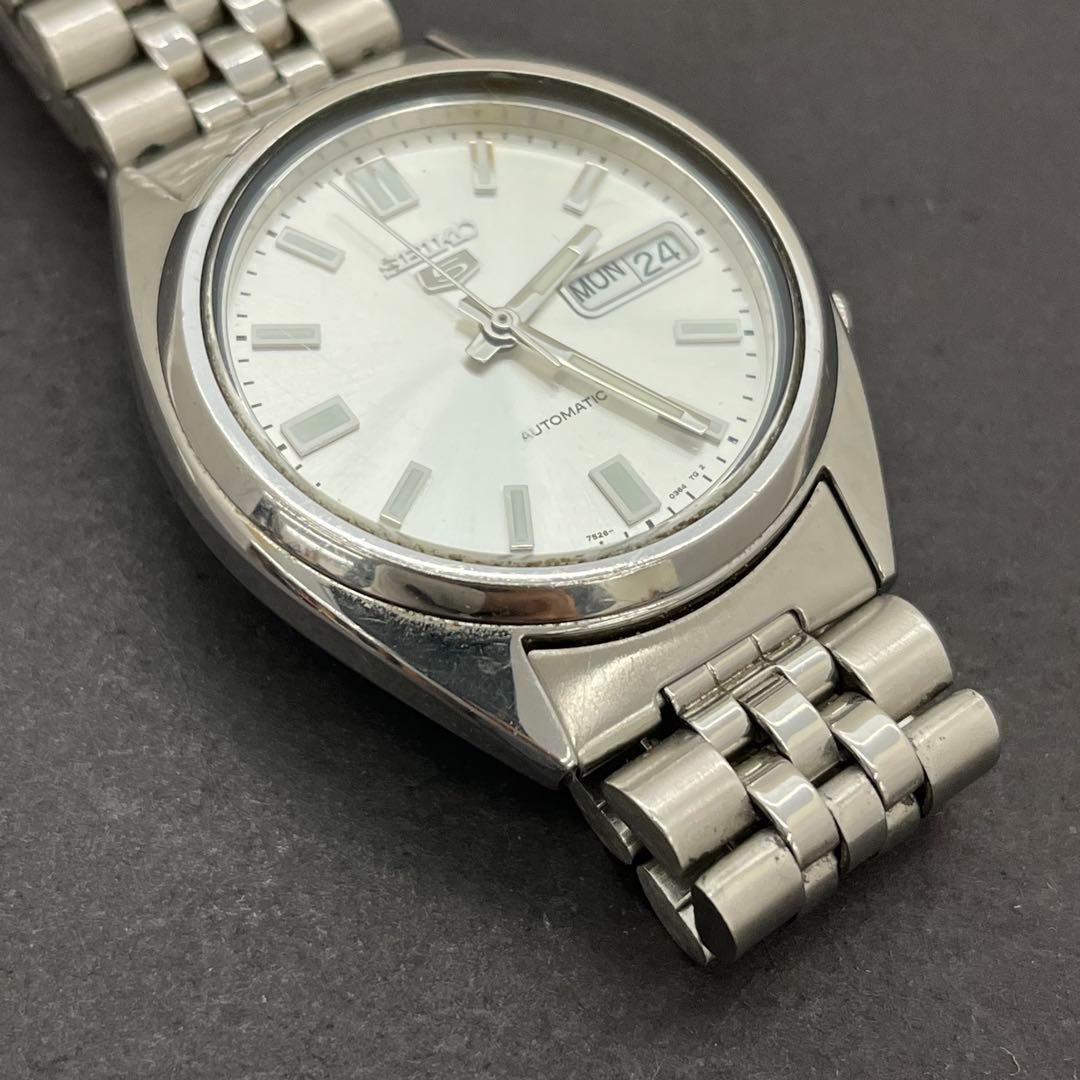 セイコー5 7S26-0480Fメンズオート Seiko 5 Automatic 7S26-0480 Day/Date Vintage Men's Watch