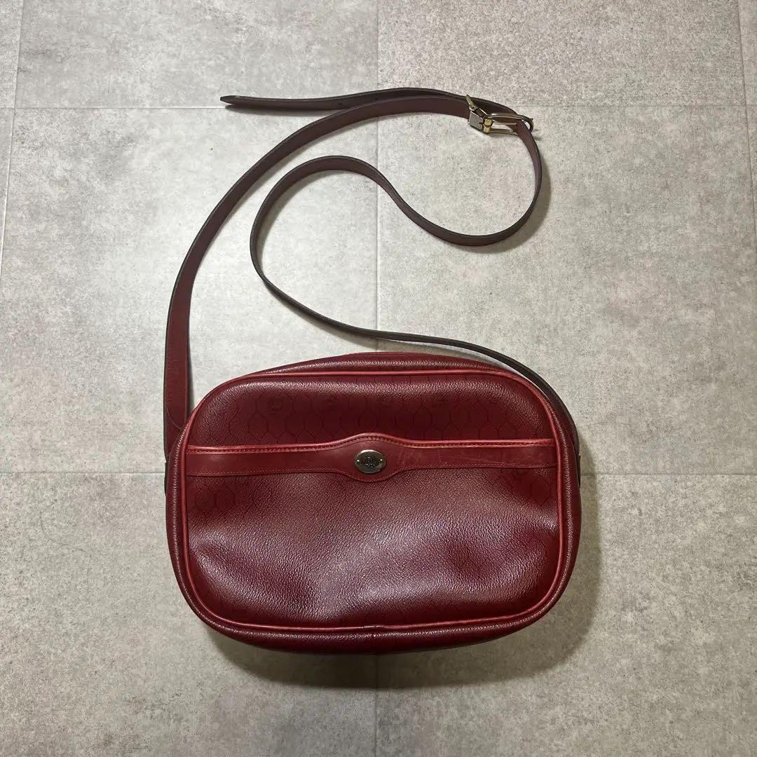 Vintage Dior Red Crossbody Shoulder Bag Preowned Luxury Purse