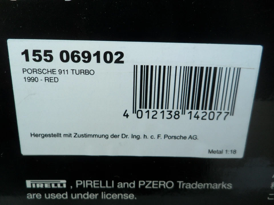 1/18 MINICHAMPS PORSCHE 911 (964) TURBO 1990 LIMITED EDITION NEW - Immagine 2 di 2