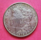 1903-0 MORGAN SILVER DOLLAR.  AU CONDITION. HIGH GRADE.