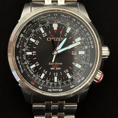 Citizen Sky Promaster GMT World Time Watch GMT 50mm Case Mens wrist 18cm