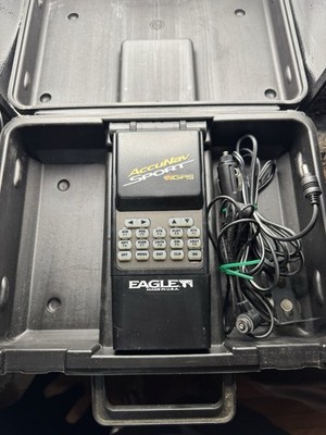 Eagle AccuNav Sport GPS Fish Finder Portable Case Kit Untested w/ Cables Bundle