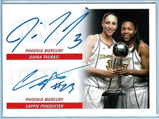 DIANA TAURASI & CAPPIE PONDEXTER 2008 Rittenhouse WNBA Dual-Auto Champions Card
