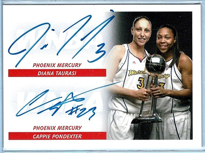 DIANA TAURASI & CAPPIE PONDEXTER 2008 Rittenhouse WNBA Dual-Auto Champions Card