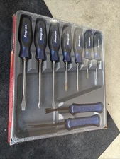 For Snap On Sgdxpb90bmb 9pc Screwdriver/ Striking Prybar Set Blue New