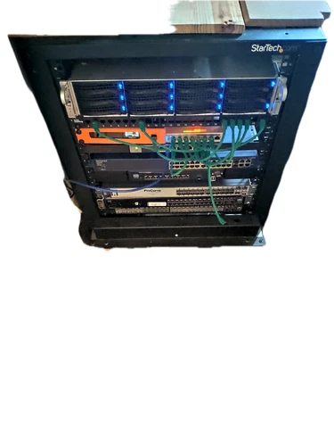 StarTech 4-Post 12U Mobile Open Frame Server Rack Four Post 19inch Network Ra...