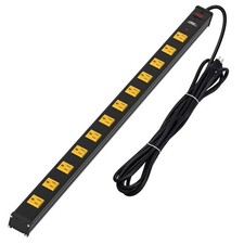 Heavy Duty Surge Protector Power Strip Wide Spaced 12-Outlet 15 Feet Long Ext...