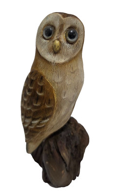 Owl - Premium Quality Hand Carved Hand Painted Wood Figurine