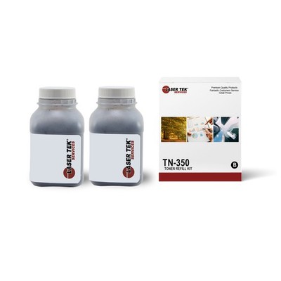 2Pk LTS TN350 Black Toner Refill Kit Compatible for Brother HL-2040 2040N 2070