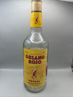 GUSANO ROJO メスカル　ボール型ガラス メキシコ　古酒　未開封 Gusano Rojo 100% Agave Mezcal Bottle Mexico Worm Label Tequila