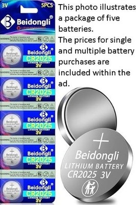 CR2025  3v lithium Battery Free ship, return coin button