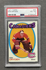 1971 TOPPS HOCKEY - Ken Dryden Rookie Card #45 - Montreal Canadiens - HOF PSA 4