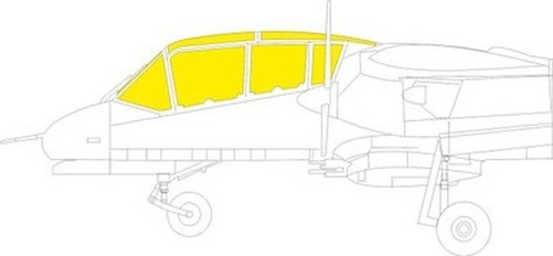 Eduard EX846 1/48 Mask OV-10D+ for ICM Canopy mask Set