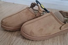 Unisex Soft Outdoor Plush Brown outdoor warm winter clogs slippers unisez