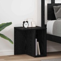 Beistelltisch 2 Stk. Schwarz Eichen-Optik 37 X 32 X 40 Cm