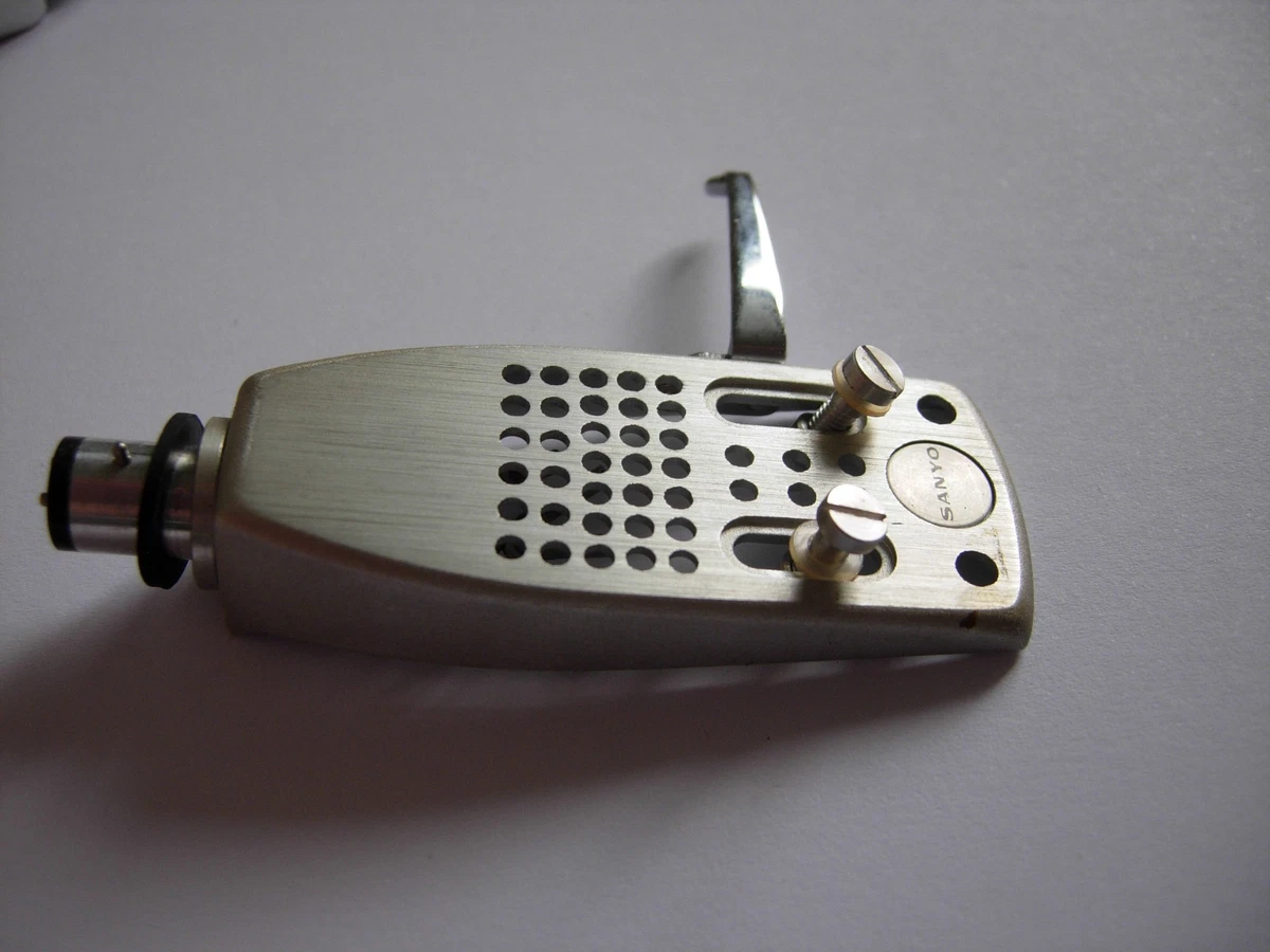 Original SANYO Headshell con conexión SME con cables, tornillos